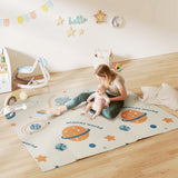 AIYAPLAY Baby Play Mat, Double Sideded Foldable Kids Crawling Mat, Reversible & Waterproof, Astronaut and Planet AIYAPLAY Baby Play Mat, Double Sideded Foldable Kids Crawling Mat, Reversible & Waterproof, Astronaut and Planet