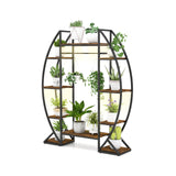 160CM Tall Indoor Plant Stand with Grow Lights-Coffee 160CM Tall Indoor Plant Stand with Grow Lights-Coffee