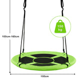 100cm Children Flying Saucer Tree Swing with Adjustable Rope- 100cm Children Flying Saucer Tree Swing with Adjustable Rope-