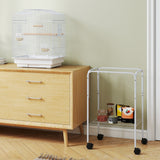 PawHut Bird Cage Budgie Cages for Finch Canary Parakeet with Stand Wheels Slide-out Tray Accessories Spacious Storage Shelf, White PawHut Bird Cage Budgie Cages for Finch Canary Parakeet with Stand Wheels Slide-out Tray Accessories Spacious Storage Shelf, White