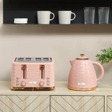 Elegant HOMCOM 3000W 1.7L Kettle & 4 Slice Toaster, Kettle and Toaster Set with 7 Browning Controls and Crumb Tray, Light Pink Elegant HOMCOM 3000W 1.7L Kettle & 4 Slice Toaster, Kettle and Toaster Set with 7 Browning Controls and Crumb Tray, Light Pink