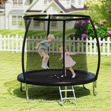 244 cm Trampoline with Safety Enclosure Net and Ladder- 244 cm Trampoline with Safety Enclosure Net and Ladder-