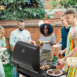 3-Burner Propane Gas Grill 24,000 BTU Portable with Lid and Side Tables 3-Burner Propane Gas Grill 24,000 BTU Portable with Lid and Side Tables