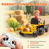 AIYAPLAY 12V Ride on Tractor and Trailer with Remote Control, Music, Shifter, Start-Up Sound, for Kids Ages 3-8 Years, Yellow AIYAPLAY 12V Ride on Tractor and Trailer with Remote Control, Music, Shifter, Start-Up Sound, for Kids Ages 3-8 Years, Yellow
