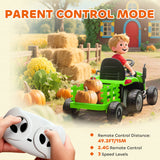AIYAPLAY 12V Ride on Tractor and Trailer with Remote Control, Music, Shifter, Start-Up Sound, for Kids Ages 3-8 Years, Green AIYAPLAY 12V Ride on Tractor and Trailer with Remote Control, Music, Shifter, Start-Up Sound, for Kids Ages 3-8 Years, Green