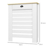 Elegant HOMCOM 95.5H x 78Wcm Radiator Cover, with Drawer - White Elegant HOMCOM 95.5H x 78Wcm Radiator Cover, with Drawer - White