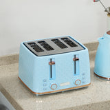 Elegant HOMCOM Kettle and Toaster Set, 1.7L 3000W Fast Boil Jug Kettle, 4 Slice Toaster with 7 Level Browning Controls, Light Blue Elegant HOMCOM Kettle and Toaster Set, 1.7L 3000W Fast Boil Jug Kettle, 4 Slice Toaster with 7 Level Browning Controls, Light Blue