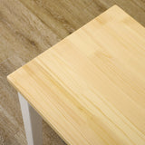 Elegant HOMCOM Dining Table and Modern Bench Set, Farmhouse Kitchen Table and Modern Bench with Wooden Frame for Living Room, Dining Room, Natural and White Elegant HOMCOM Dining Table and Modern Bench Set, Farmhouse Kitchen Table and Modern Bench with Wooden Frame for Living Room, Dining Room, Natural and White