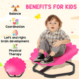 AIYAPLAY Flower-Shaped Sensory Spinning Chair with Non-Slip Base for Balance/Coordination, Pink AIYAPLAY Flower-Shaped Sensory Spinning Chair with Non-Slip Base for Balance/Coordination, Pink