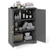 Bathroom Floor Spacious Storage Cabinet with 2 Doors and Adjustable Shelves-in Sophisticated Grey Bathroom Floor Spacious Storage Cabinet with 2 Doors and Adjustable Shelves-in Sophisticated Grey