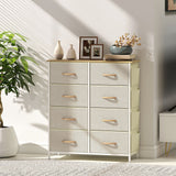 Elegant HOMCOM Chest of Eight Fabric Drawers - Beige Elegant HOMCOM Chest of Eight Fabric Drawers - Beige