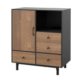 Buffet Sideboard Mid Century Modern Spacious Storage Cabinet with 4 Drawers- Buffet Sideboard Mid Century Modern Spacious Storage Cabinet with 4 Drawers-