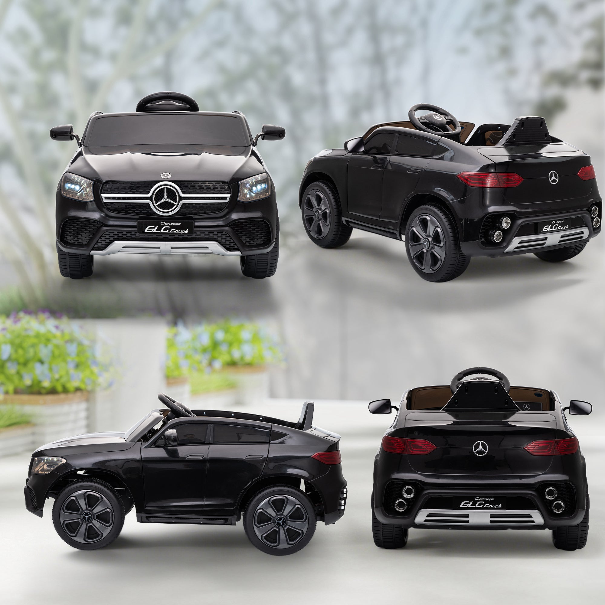 AIYAPLAY Mercedes-Benz GLC Licensed Kids Ride on Car with Remote Control, Soft Start, MP3, LED Headlights, Black AIYAPLAY Mercedes-Benz GLC Licensed Kids Ride on Car with Remote Control, Soft Start, MP3, LED Headlights, Black