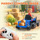 AIYAPLAY 12V Ride on Tractor and Trailer with Remote Control, Music, Shifter, Start-Up Sound, for Kids Ages 3-8 Years, Blue AIYAPLAY 12V Ride on Tractor and Trailer with Remote Control, Music, Shifter, Start-Up Sound, for Kids Ages 3-8 Years, Blue