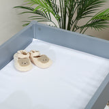 AIYAPLAY Baby Changing Unit with 4 Spacious Storage Drawers, Mat for Bedroom Nursery, 84 x 84.5 cm, in Sophisticated Grey AIYAPLAY Baby Changing Unit with 4 Spacious Storage Drawers, Mat for Bedroom Nursery, 84 x 84.5 cm, in Sophisticated Grey