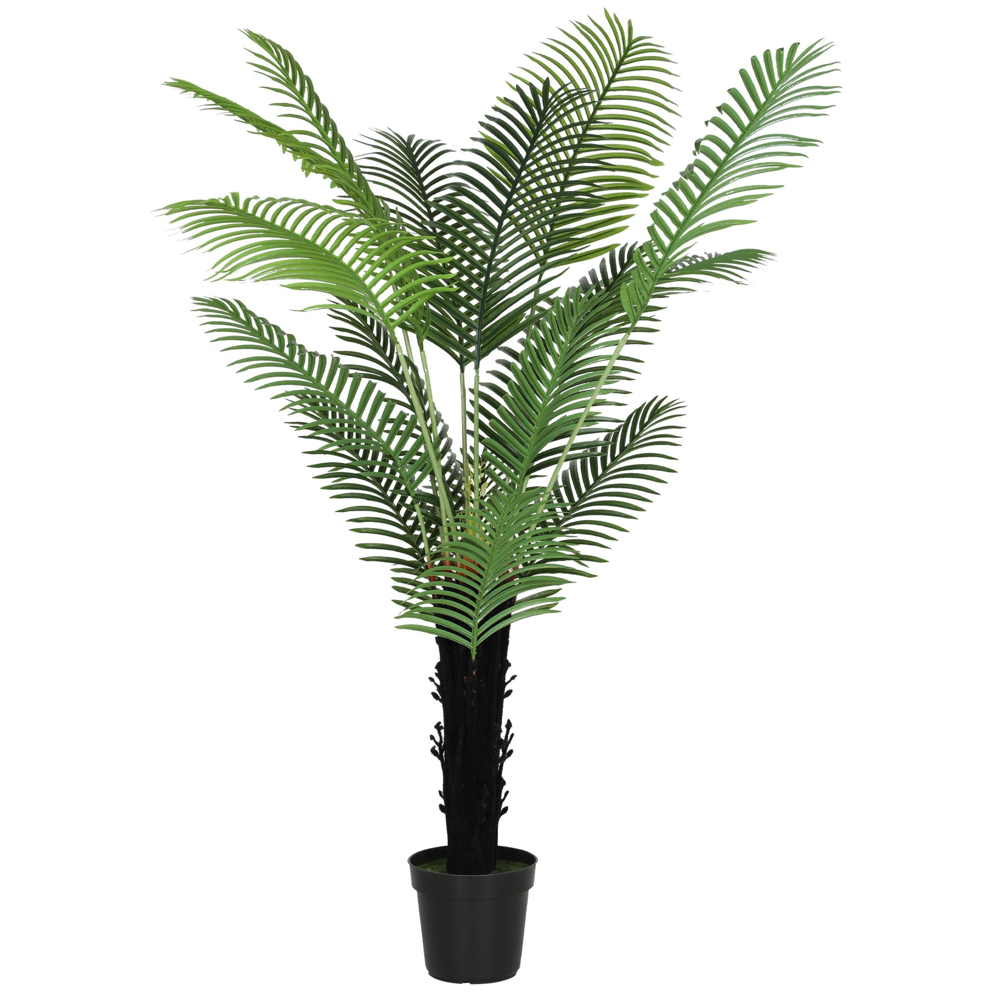 Elegant HOMCOM 175cm Artificial Areca Palm Tree with 16 PE Leaves, Decorative Artificial Plant with Plastic Pot and Flocked Soil, Fake Plant for Home Office Decor, Green Elegant HOMCOM 175cm Artificial Areca Palm Tree with 16 PE Leaves, Decorative Artificial Plant with Plastic Pot and Flocked Soil, Fake Plant for Home Office Decor, Green