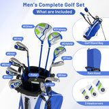 Men's Complete Golf Clubs and Bag Set Right Handed- Men's Complete Golf Clubs and Bag Set Right Handed-
