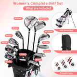 Women's Complete Golf Clubs and Bag Set Right Handed- Women's Complete Golf Clubs and Bag Set Right Handed-