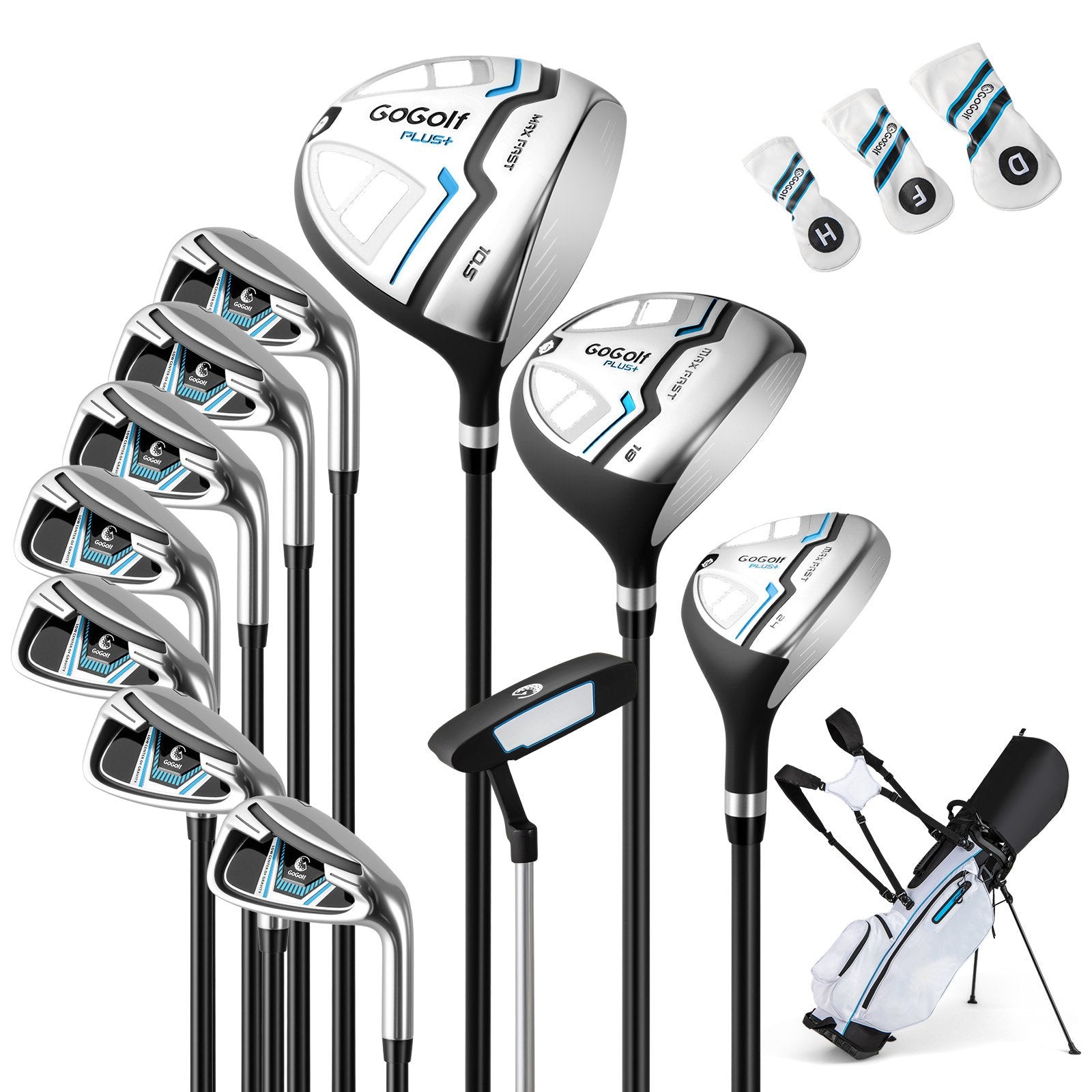 Men's Complete Golf Clubs and Bag Set Right Handed- Men's Complete Golf Clubs and Bag Set Right Handed-