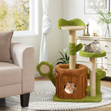 Cute Cat Tree for Adult Cats Indoor Pet Jungle Activity Center- Cute Cat Tree for Adult Cats Indoor Pet Jungle Activity Center-