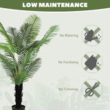 Elegant HOMCOM 175cm Artificial Areca Palm Tree with 16 PE Leaves, Decorative Artificial Plant with Plastic Pot and Flocked Soil, Fake Plant for Home Office Decor, Green Elegant HOMCOM 175cm Artificial Areca Palm Tree with 16 PE Leaves, Decorative Artificial Plant with Plastic Pot and Flocked Soil, Fake Plant for Home Office Decor, Green