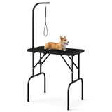 Foldable Dog Grooming Table with Height Adjustable Arms and Noose- Foldable Dog Grooming Table with Height Adjustable Arms and Noose-