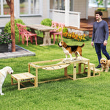 PawHut 3 Pieces Wooden Dog Agility Training Equipment with Soft Bridge, Pause Platform and Pet Stair for Outdoor, Natural Wood PawHut 3 Pieces Wooden Dog Agility Training Equipment with Soft Bridge, Pause Platform and Pet Stair for Outdoor, Natural Wood
