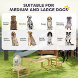 PawHut 3 Pieces Wooden Dog Agility Training Equipment with Soft Bridge, Pause Platform and Pet Stair for Outdoor, Natural Wood PawHut 3 Pieces Wooden Dog Agility Training Equipment with Soft Bridge, Pause Platform and Pet Stair for Outdoor, Natural Wood