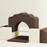 AIYAPLAY 7 Piece Kids Soft Play Set with Detachable Cover, Baby Indoor Climb and Crawl Foam Toy for Toddlers, Preschoolers, Brown AIYAPLAY 7 Piece Kids Soft Play Set with Detachable Cover, Baby Indoor Climb and Crawl Foam Toy for Toddlers, Preschoolers, Brown