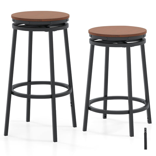 360° Swivel Bar Stools Set of 2 Height Adjustable Kitchen Stools for Kitchen Island-
