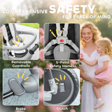 AIYAPLAY 6 in 1 Foldable Kids Trike with Adjustable Parent Handle & Canopy for Ages 1-5, in Sophisticated Grey AIYAPLAY 6 in 1 Foldable Kids Trike with Adjustable Parent Handle & Canopy for Ages 1-5, in Sophisticated Grey