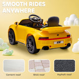 AIYAPLAY Licensed RUF CTR 2017 Electric Car for Kids, with Remote Control, Soft Start, MP3 Player, LED Lights, Yellow AIYAPLAY Licensed RUF CTR 2017 Electric Car for Kids, with Remote Control, Soft Start, MP3 Player, LED Lights, Yellow