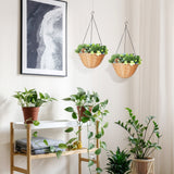 Elegant HOMCOM Artificial Flowers in Basket Set of 2, Artificial Hanging Baskets with PE Leaves, 18 Flowers and 3 Pinecones in Pot, Decorative Faux Plant for Home Office Decor, Green Elegant HOMCOM Artificial Flowers in Basket Set of 2, Artificial Hanging Baskets with PE Leaves, 18 Flowers and 3 Pinecones in Pot, Decorative Faux Plant for Home Office Decor, Green