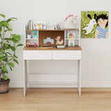 Kids Study Desk Student Writing Table with Cork Bulletin Board- Kids Study Desk Student Writing Table with Cork Bulletin Board-