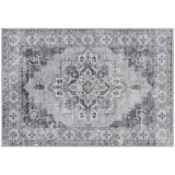 Elegant HOMCOM Vintage Area Rug, Non-Slip Washable Rug, Flannel Floor Carpet for Living Room, Bedroom, Dining Room, Home Office, 230 x 160 cm, in Sophisticated Grey Elegant HOMCOM Vintage Area Rug, Non-Slip Washable Rug, Flannel Floor Carpet for Living Room, Bedroom, Dining Room, Home Office, 230 x 160 cm, in Sophisticated Grey