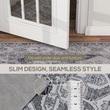 Elegant HOMCOM Vintage Area Rug, Non-Slip Washable Rug, Flannel Floor Carpet for Living Room, Bedroom, Dining Room, Home Office, 290 x 200 cm, in Sophisticated Grey Elegant HOMCOM Vintage Area Rug, Non-Slip Washable Rug, Flannel Floor Carpet for Living Room, Bedroom, Dining Room, Home Office, 290 x 200 cm, in Sophisticated Grey