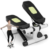 Mini Stepper for Workout Portable Hydraulic Stepper with Resistance Bands- Mini Stepper for Workout Portable Hydraulic Stepper with Resistance Bands-