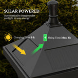 Outsunny 1.3 m Garden Lamp Post Light, LED Outdoor Solar Post Lights, Waterproof IP44 for Patio, Garden, Pathway, Cool White Outsunny 1.3 m Garden Lamp Post Light, LED Outdoor Solar Post Lights, Waterproof IP44 for Patio, Garden, Pathway, Cool White