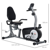 Elegant HOMCOM Exercise Bike with LCD Display, Stationary Bike with Quiet 8-Level Magnetic Resistance, Adjustable Seat and Backrest, Indoor Cycling Exercise Equipment for Home Gym Fitness Workout Training Elegant HOMCOM Exercise Bike with LCD Display, Stationary Bike with Quiet 8-Level Magnetic Resistance, Adjustable Seat and Backrest, Indoor Cycling Exercise Equipment for Home Gym Fitness Workout Training