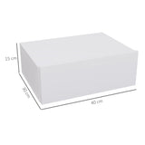 Elegant HOMCOM Floating Bedside Table, Wall-Mounted Nightstand with Spacious Storage Drawer, Small Side End Table for Bedroom, White Elegant HOMCOM Floating Bedside Table, Wall-Mounted Nightstand with Spacious Storage Drawer, Small Side End Table for Bedroom, White