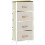 Elegant HOMCOM Chest of Four Fabric Drawers - Beige Elegant HOMCOM Chest of Four Fabric Drawers - Beige