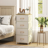 Elegant HOMCOM Chest of Four Fabric Drawers - Beige Elegant HOMCOM Chest of Four Fabric Drawers - Beige