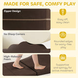 AIYAPLAY 7 Piece Kids Soft Play Set with Detachable Cover, Baby Indoor Climb and Crawl Foam Toy for Toddlers, Preschoolers, Brown AIYAPLAY 7 Piece Kids Soft Play Set with Detachable Cover, Baby Indoor Climb and Crawl Foam Toy for Toddlers, Preschoolers, Brown