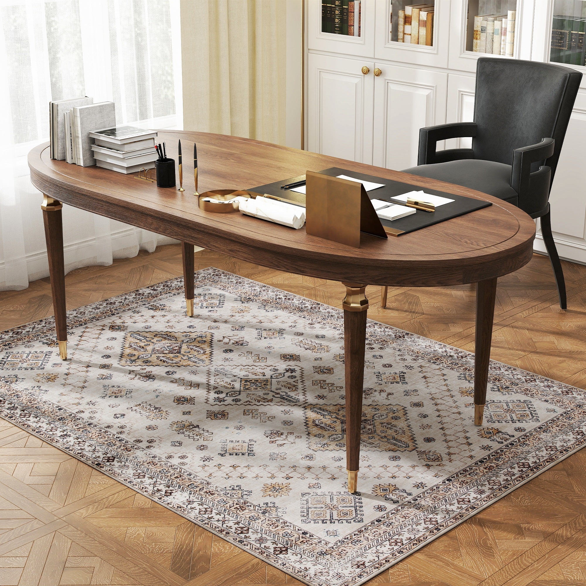 Elegant HOMCOM Vintage Area Rug, Non-Slip Washable Rug, Flannel Floor Carpet for Living Room, Bedroom, Dining Room, Home Office, 170 x 120 cm, Beige Elegant HOMCOM Vintage Area Rug, Non-Slip Washable Rug, Flannel Floor Carpet for Living Room, Bedroom, Dining Room, Home Office, 170 x 120 cm, Beige