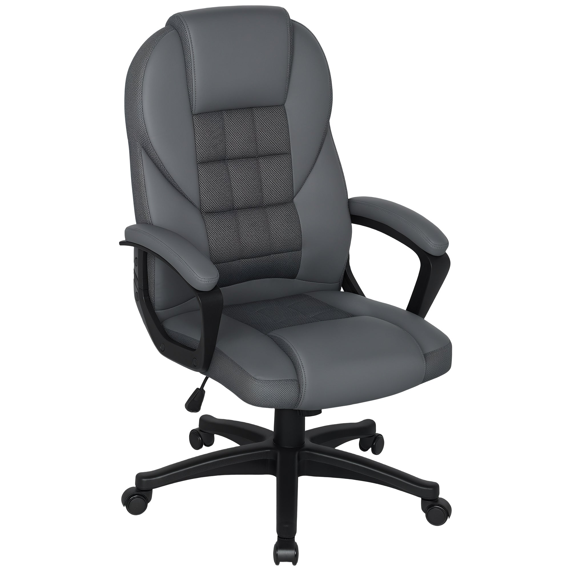 Elegant HOMCOM Faux Leather Office Chair - Charcoal in Sophisticated Grey Elegant HOMCOM Faux Leather Office Chair - Charcoal in Sophisticated Grey