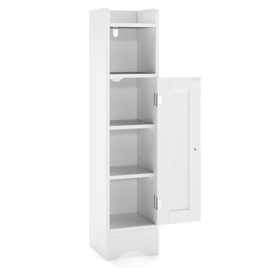 Small Bathroom Spacious Storage Cabinet with Door and Adjustable Shelves-