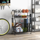 Sports Equipment Spacious Storage Rack Rolling Sports Ball Spacious Storage Cart- Sports Equipment Spacious Storage Rack Rolling Sports Ball Spacious Storage Cart-