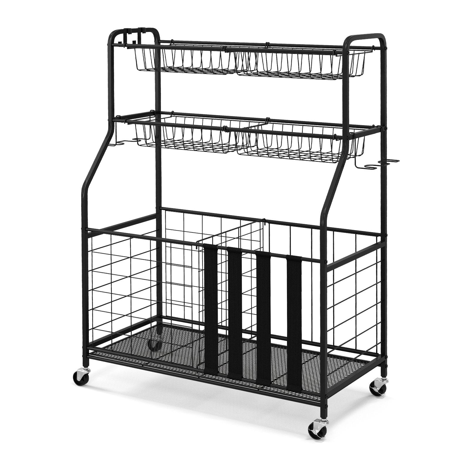 Sports Equipment Spacious Storage Rack Rolling Sports Ball Spacious Storage Cart- Sports Equipment Spacious Storage Rack Rolling Sports Ball Spacious Storage Cart-
