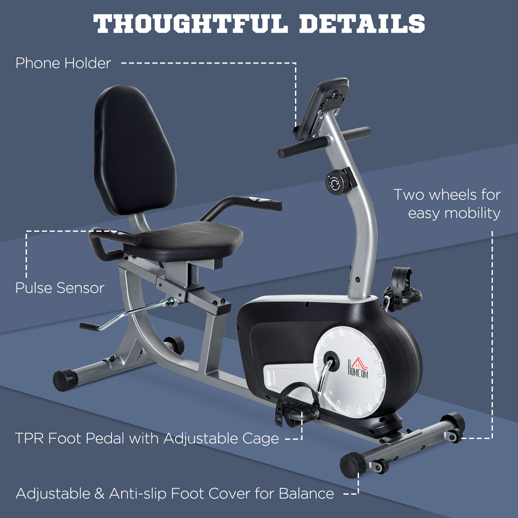 Elegant HOMCOM Exercise Bike with LCD Display, Stationary Bike with Quiet 8-Level Magnetic Resistance, Adjustable Seat and Backrest, Indoor Cycling Exercise Equipment for Home Gym Fitness Workout Training Elegant HOMCOM Exercise Bike with LCD Display, Stationary Bike with Quiet 8-Level Magnetic Resistance, Adjustable Seat and Backrest, Indoor Cycling Exercise Equipment for Home Gym Fitness Workout Training