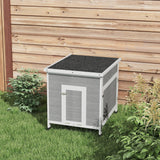 PawHut Wooden Duck House with Ramp, Double Doors, Openable Asphalt Roof, Ventilation Holes, Removable Base, Light in Sophisticated Grey PawHut Wooden Duck House with Ramp, Double Doors, Openable Asphalt Roof, Ventilation Holes, Removable Base, Light in Sophisticated Grey